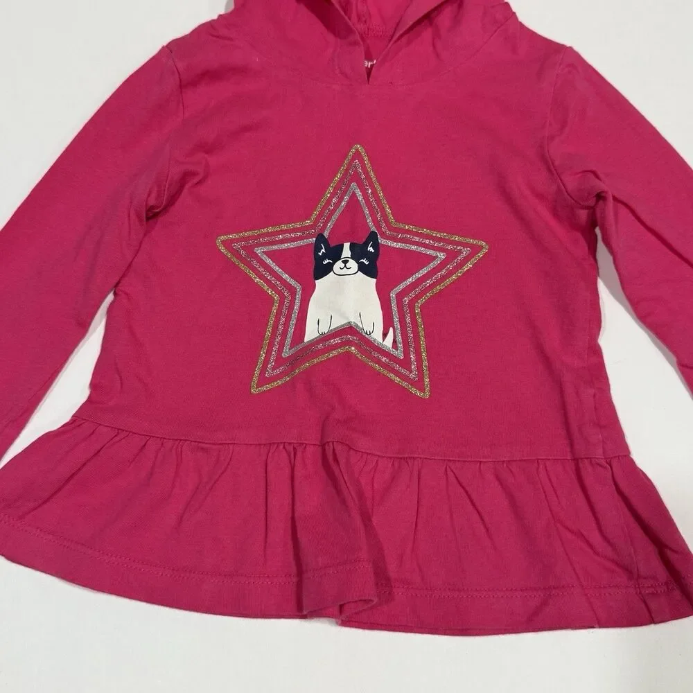Carter’s Hooded Sweatshirt Long Sleeve Cat Jersey- Toddler Size 2T